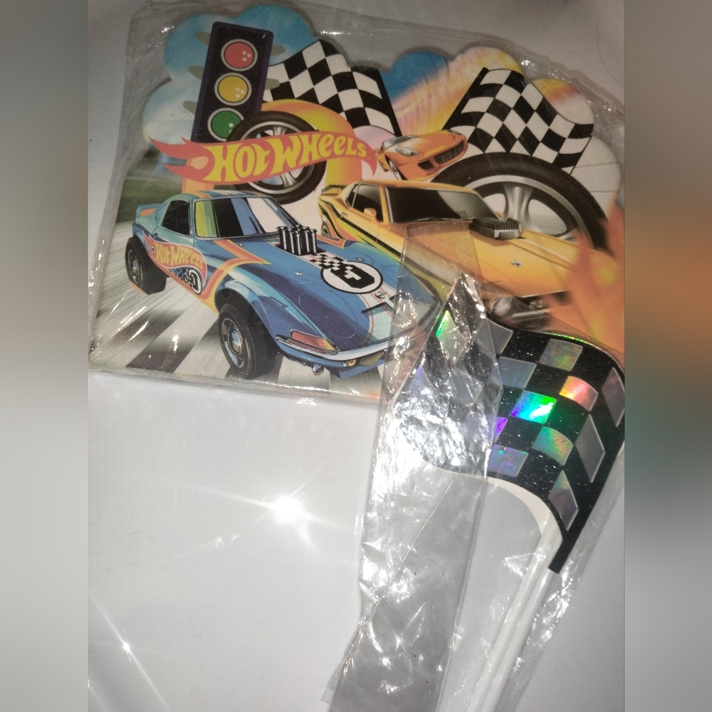 Hot Wheels Birthday Party Banner Supplies Decorations Bundle - Picture 3 of 5